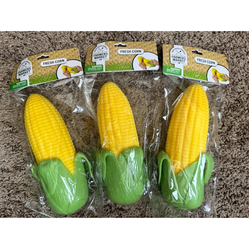 Sunny Days Corn Fidget Toy Squishy Soft Squeeze Sensory Kids (Measures 8”)